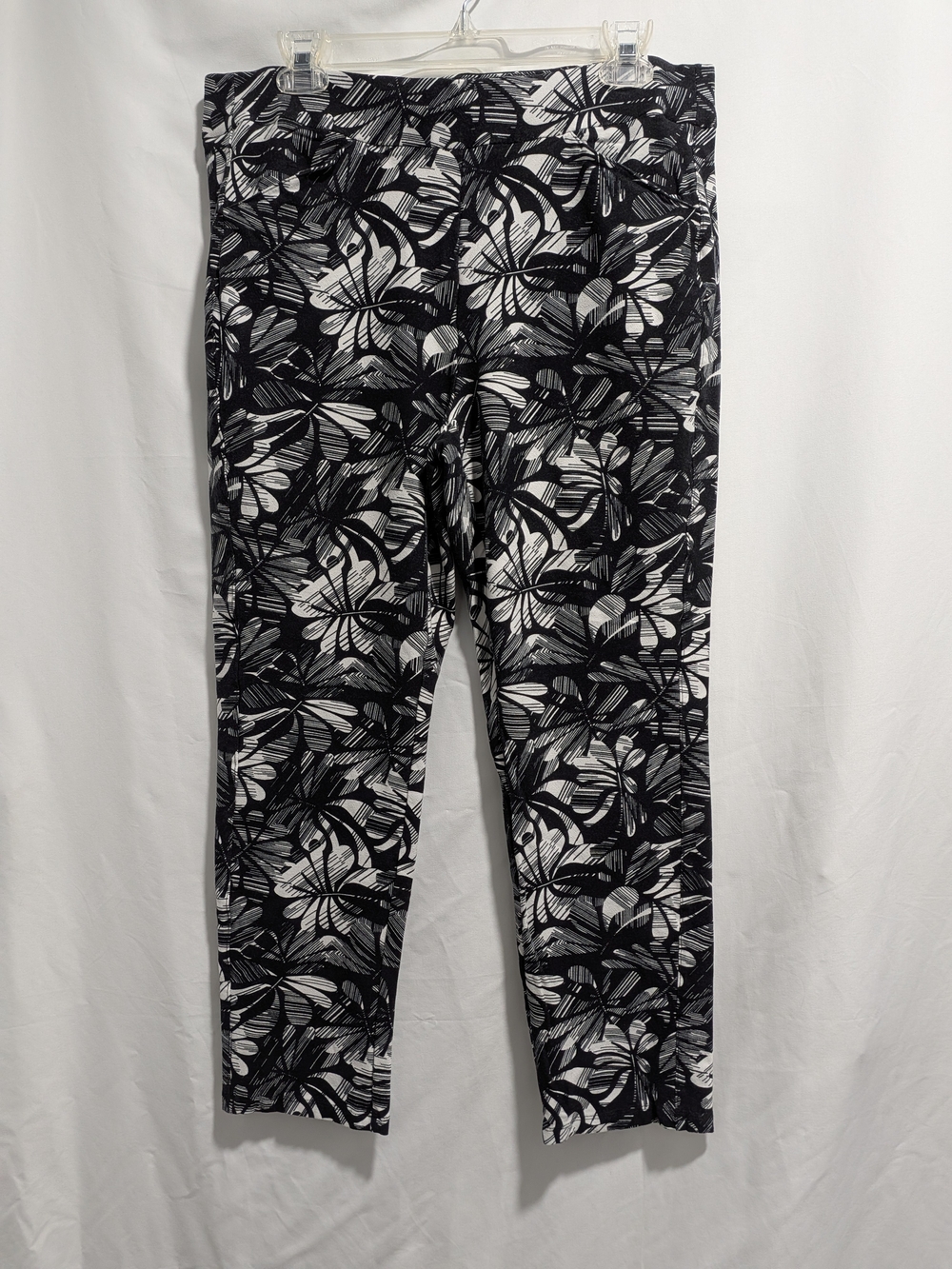 Chico's Black and White Floral Leggings